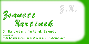 zsanett martinek business card